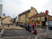 Auf 16 Stunden Bahnfahrt von Friedberg nach Siófok folgt ein kurzer Marsch ... (02.09.2012)