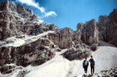 Blick von der Lagazuoi-Alpe zur Fanis-Scharte (28.07.1988)