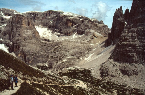 Blick vom Büllelejoch auf den Alpinisteig (14.07.1992)