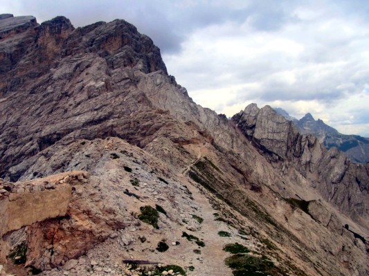 Blick vom Zurlon-Kamm zurück Richtung Forcella Bassa (19.07.2010)