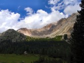 Lerosa-Gipfel und Gaisl-Kar vom Lerosa-Sattel aus (11.07.2011)