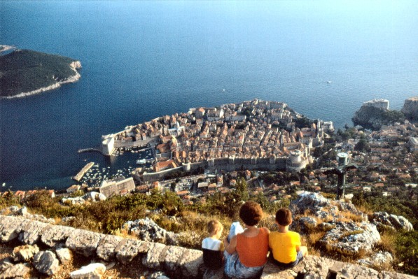 Blick vom Srdj auf Dubrovnik (15.08.1978)