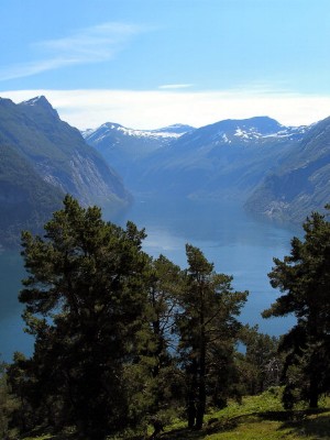 Der bekannte Geirangerfjord: Blick von Westen, ... (05.07.2008) 