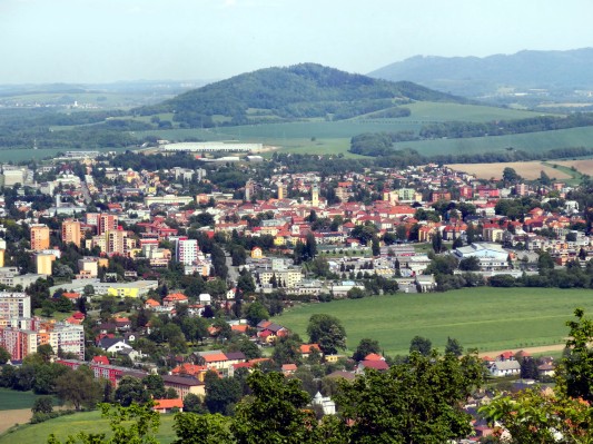 Blick von Burg Alttitschein auf Neutitschein (16.05.2015)