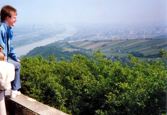 Wien und Donau vom Leopoldsberg aus (24.05.1988)
