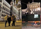 Nachtspaziergang: Rathaus und Parlament - ein Selbstauslöser erfordert manchmal ungewöhnliche Positionen ... (06.09.2009)