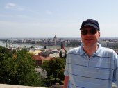 Budapest: Blick von der Fischerbastei über die Donau (02.07.2012)