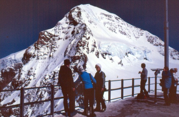 Blick zum Mönch vom Jungfraujoch (03.04.1985)