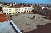 Blick vom Rathaus auf den Stadtplatz von Neutitschein (11.09.1999)
